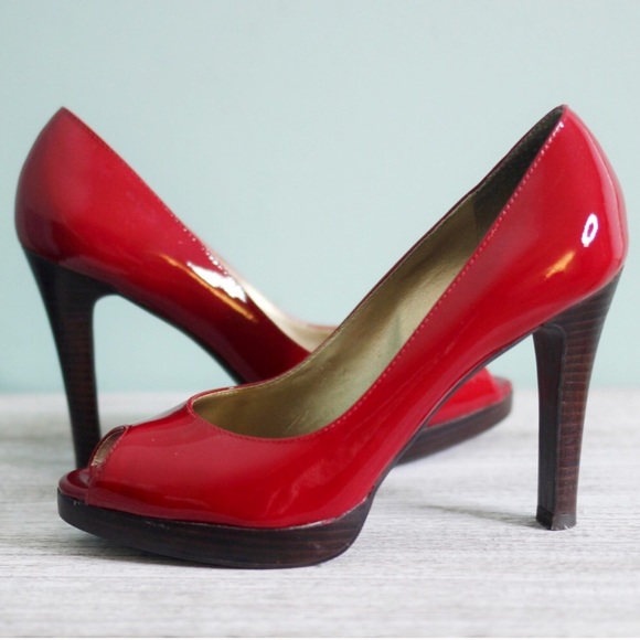 Jessica Simpson Shoes - Jessica Simpson Red & Brown Heels